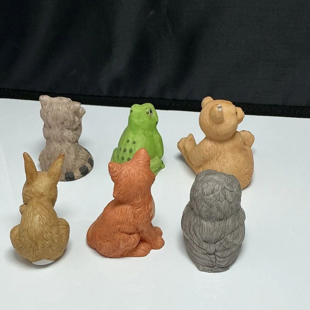 VTG 1980s Franklin Mint‎ Woodland Surprises Lot Of 6 Nature Animal Figurines
